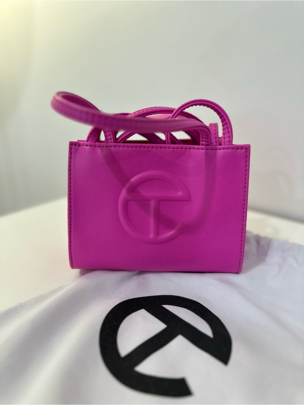 Telfar Mini Shopper in Hot Pink